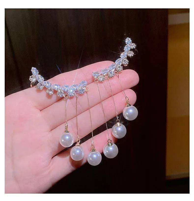 3 Pearl Earrings