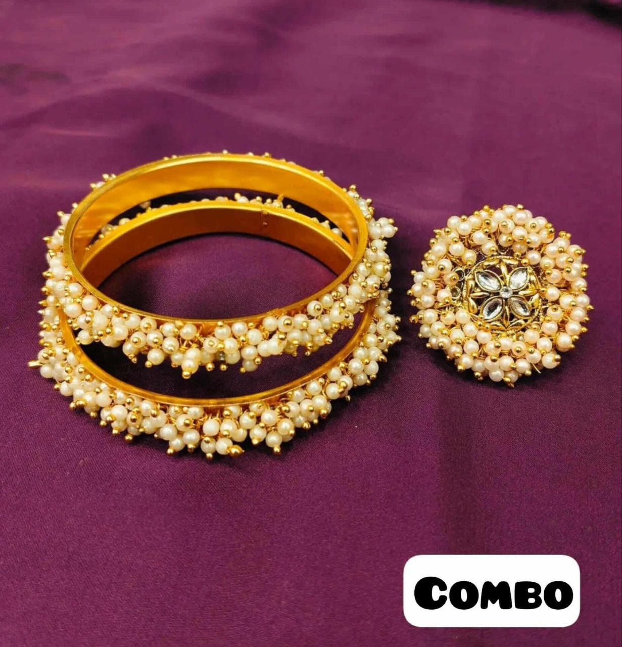 Jaypuri Gajra Churi + Finger Ring( Color Guarantee)