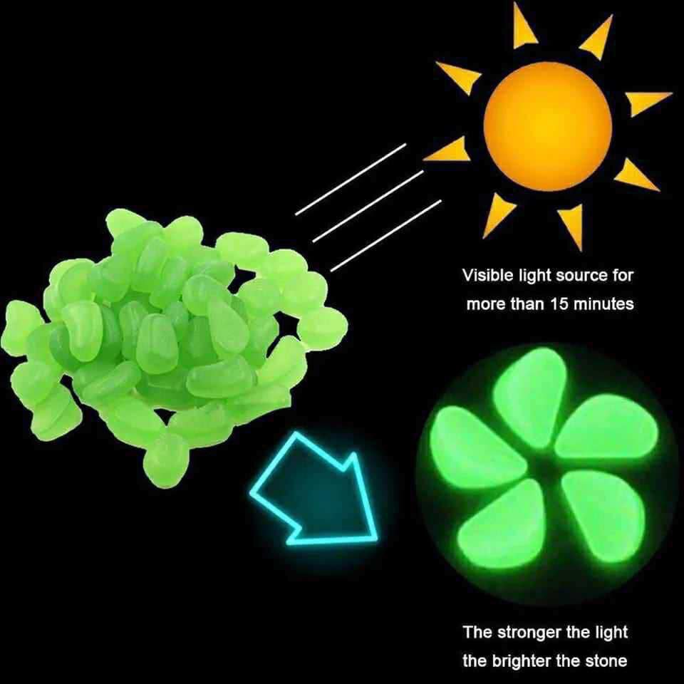Outdoor Luminous Natural Crystals Stones