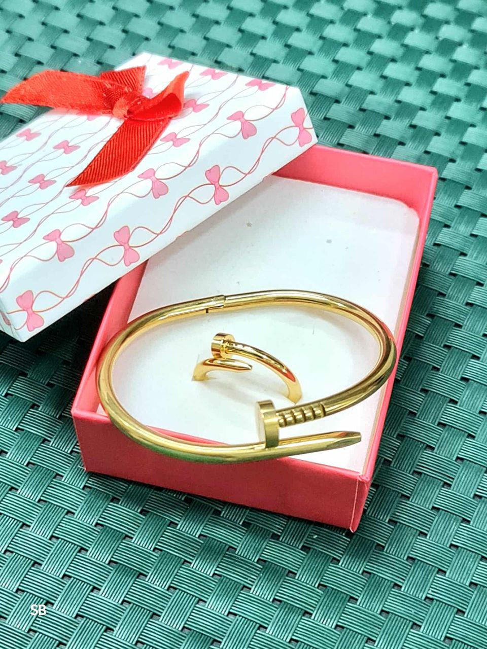 Titanium  Bracelet & Finger Ring Set