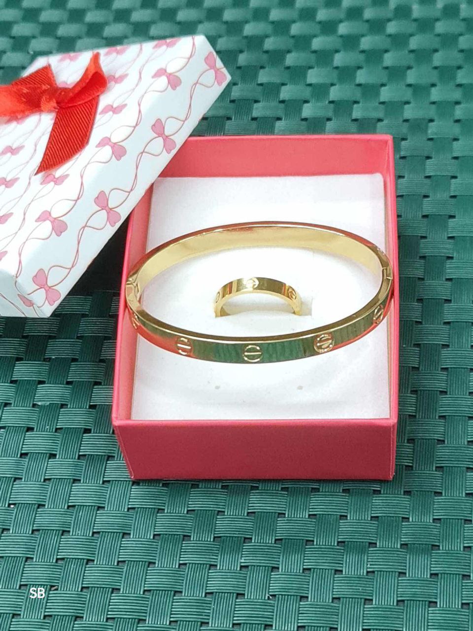 Titanium  Bracelet & Finger Ring Set