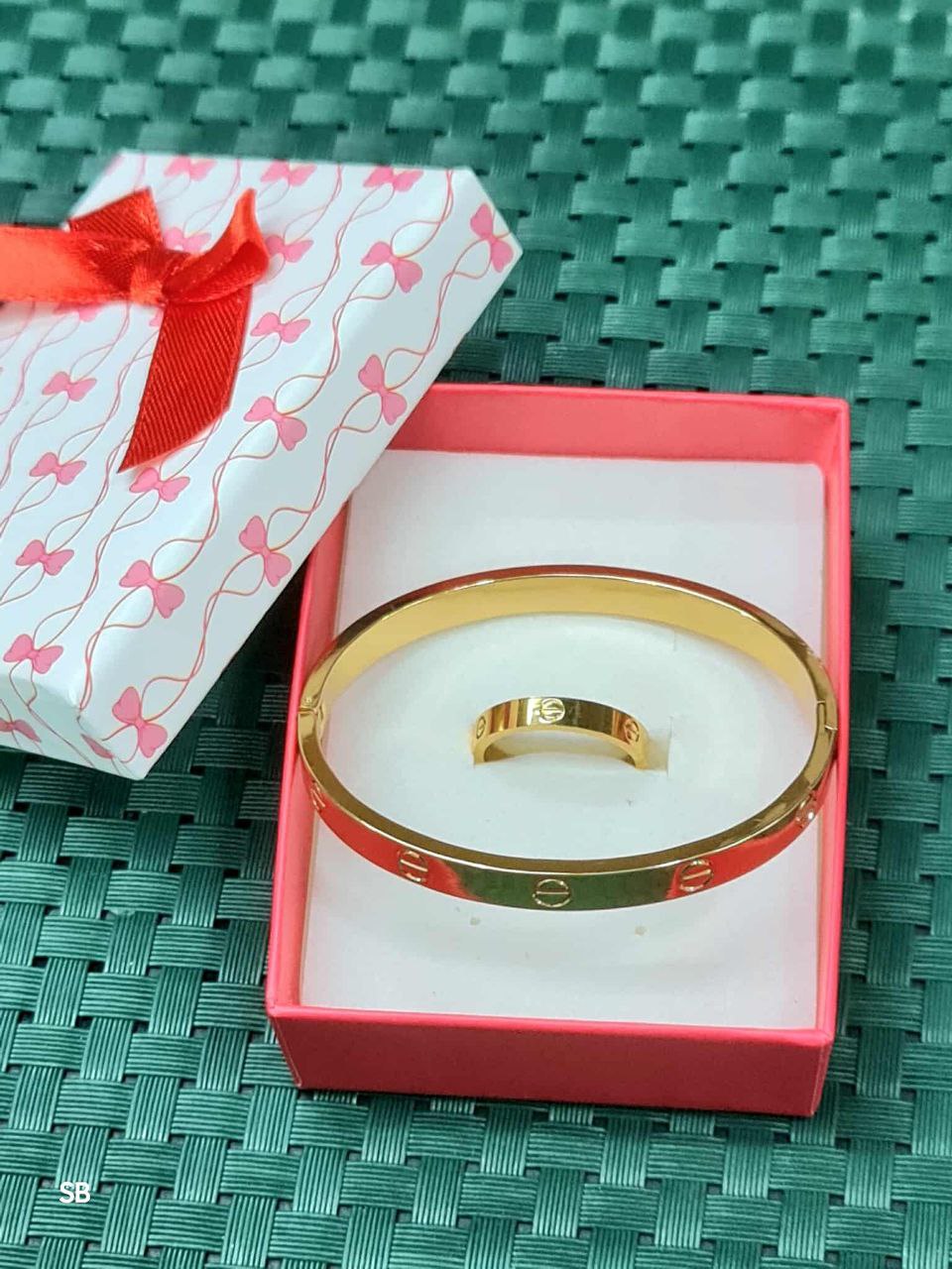 Titanium  Bracelet & Finger Ring Set