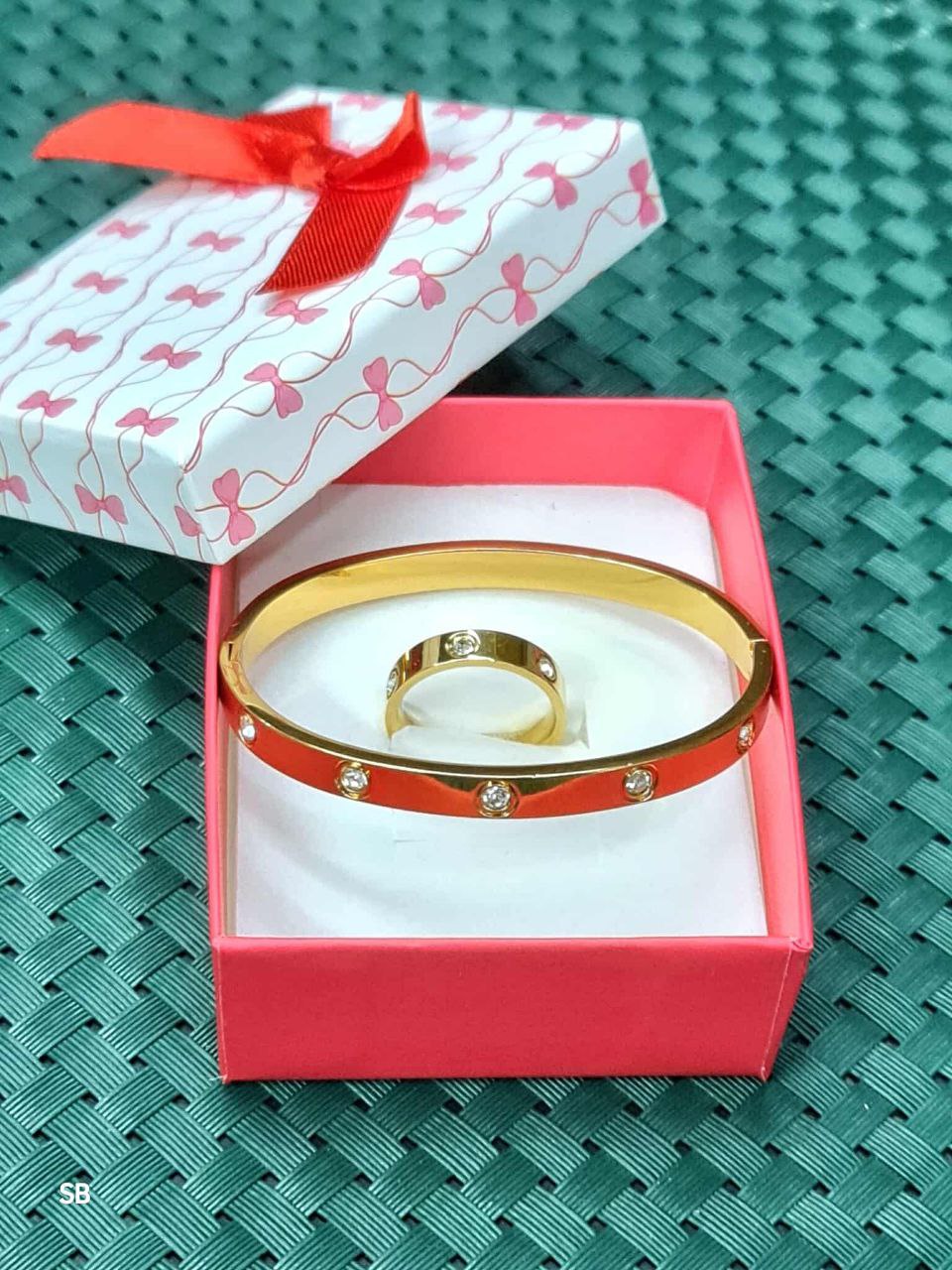 Titanium  Bracelet & Finger Ring Set