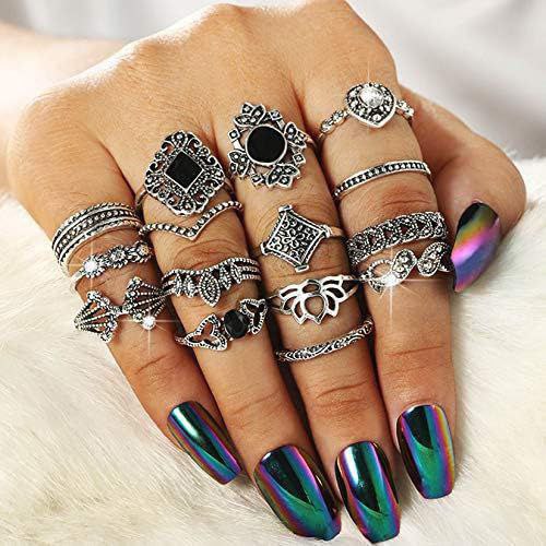 15PCS Knuckle Stacking Rings