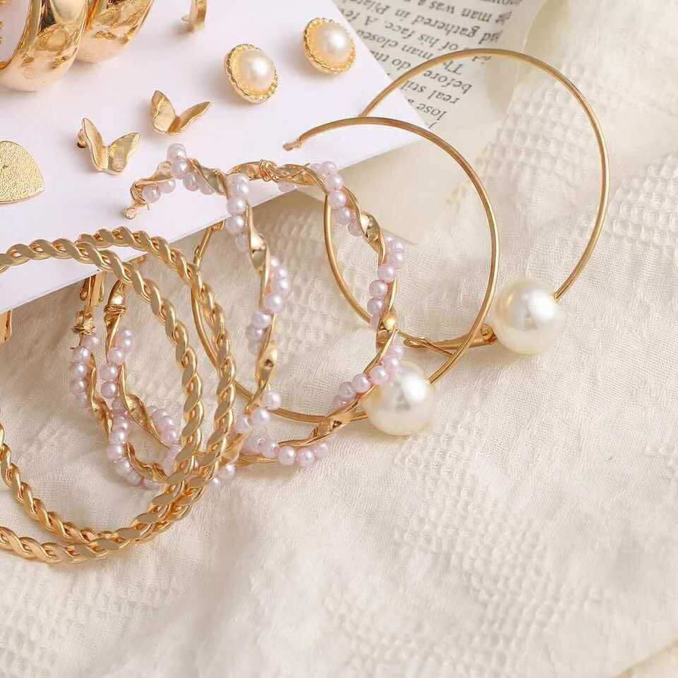 9 Pair Ear Ring Set