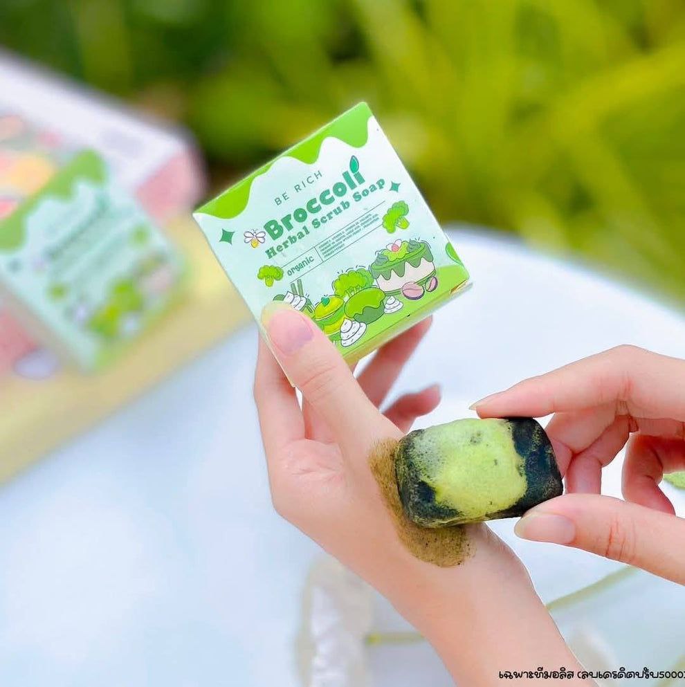 Broccoli Herbal Scrub Soap