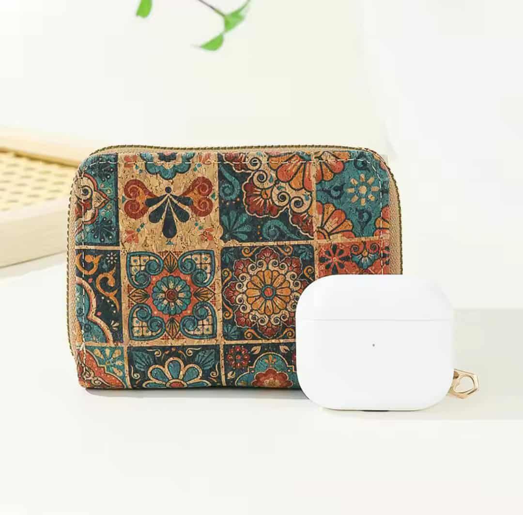 Cork Leather Mini Wallet