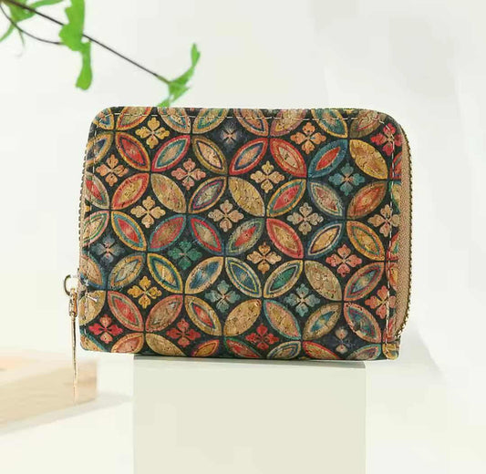 Cork Leather Mini Wallet