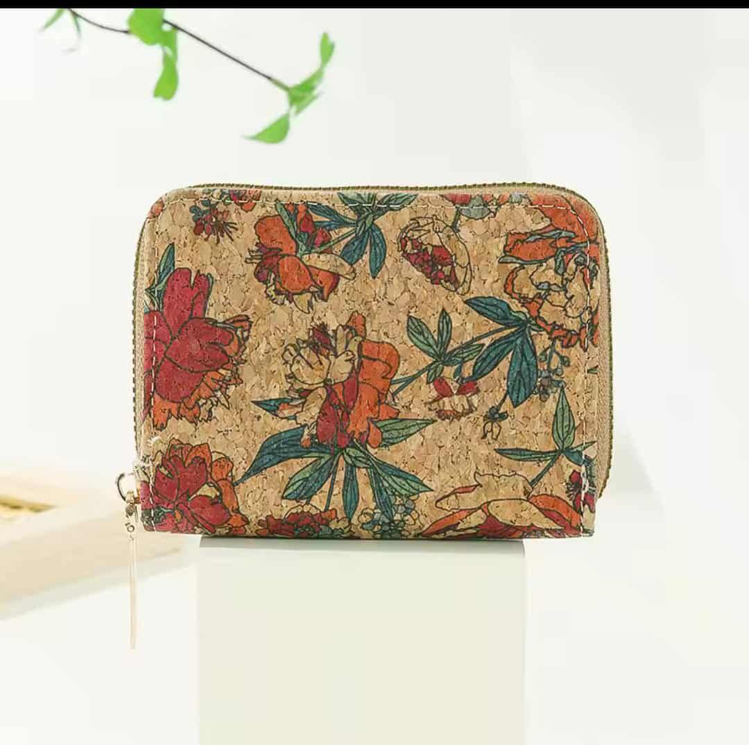 Cork Leather Mini Wallet