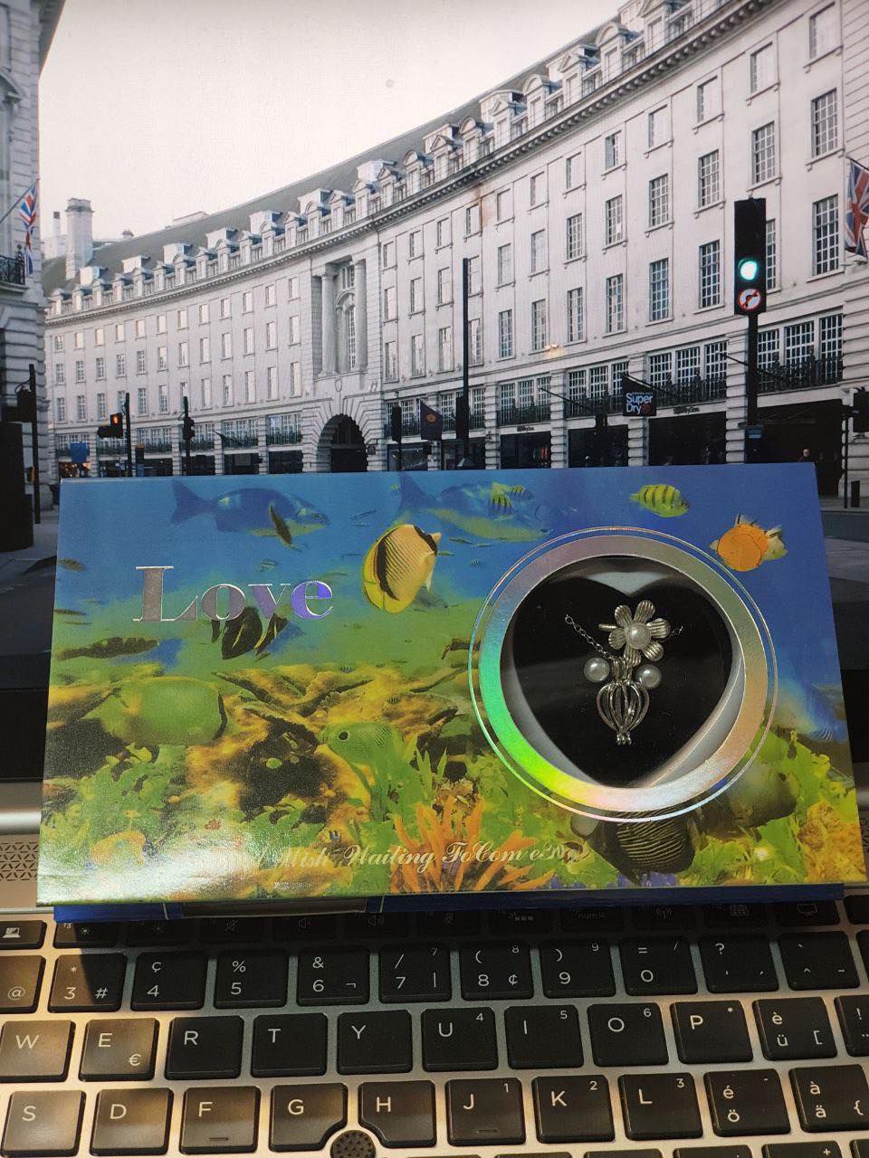 Wish Pearl Necklace With Ear Ring Set