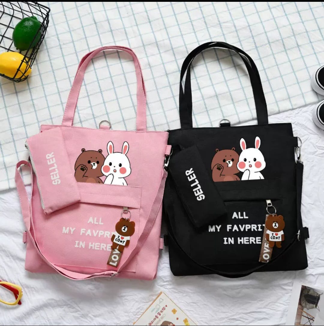 Canvas Tote School Bag