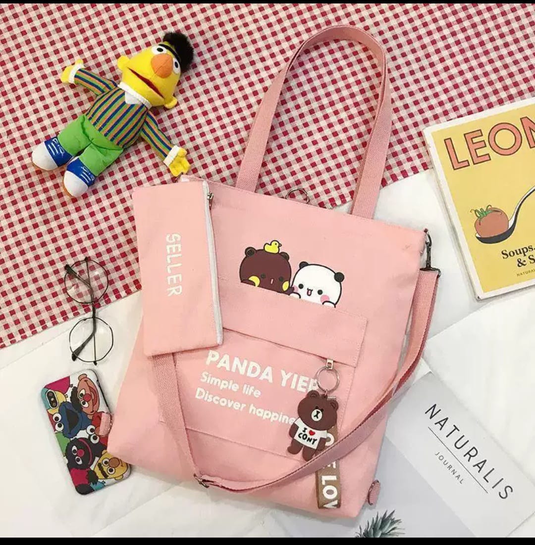 Canvas Tote School Bag