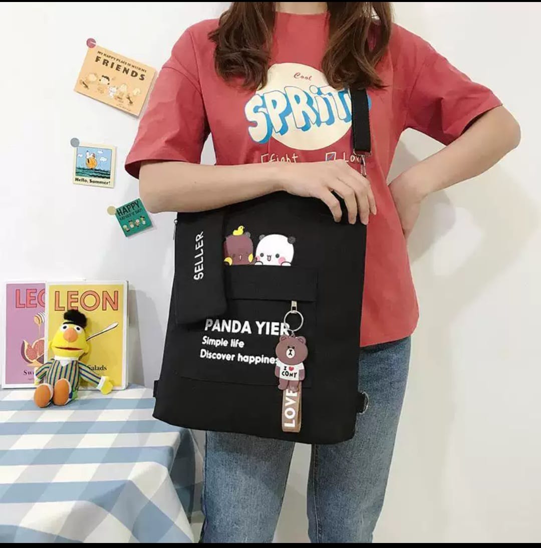 Canvas Tote School Bag