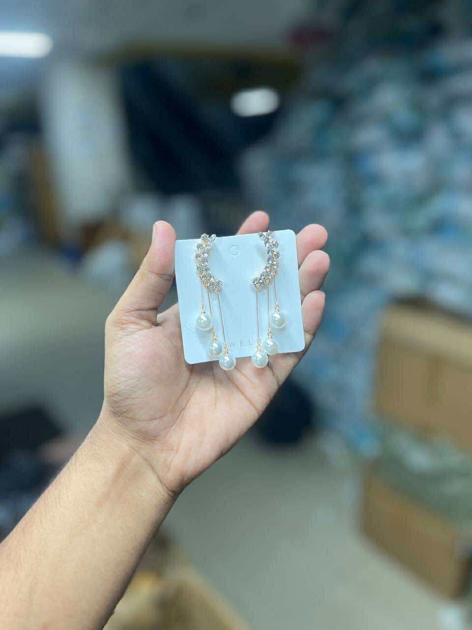 3 Pearl Earrings
