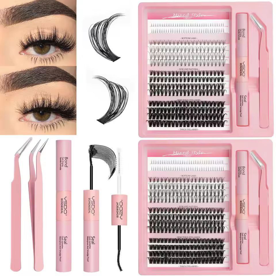 Eyelash Tweezers Lash Cluster Kit