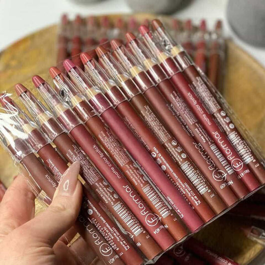 Flormar Rouge 12 Colors Wood Lip Pencil Set with Banners Cap