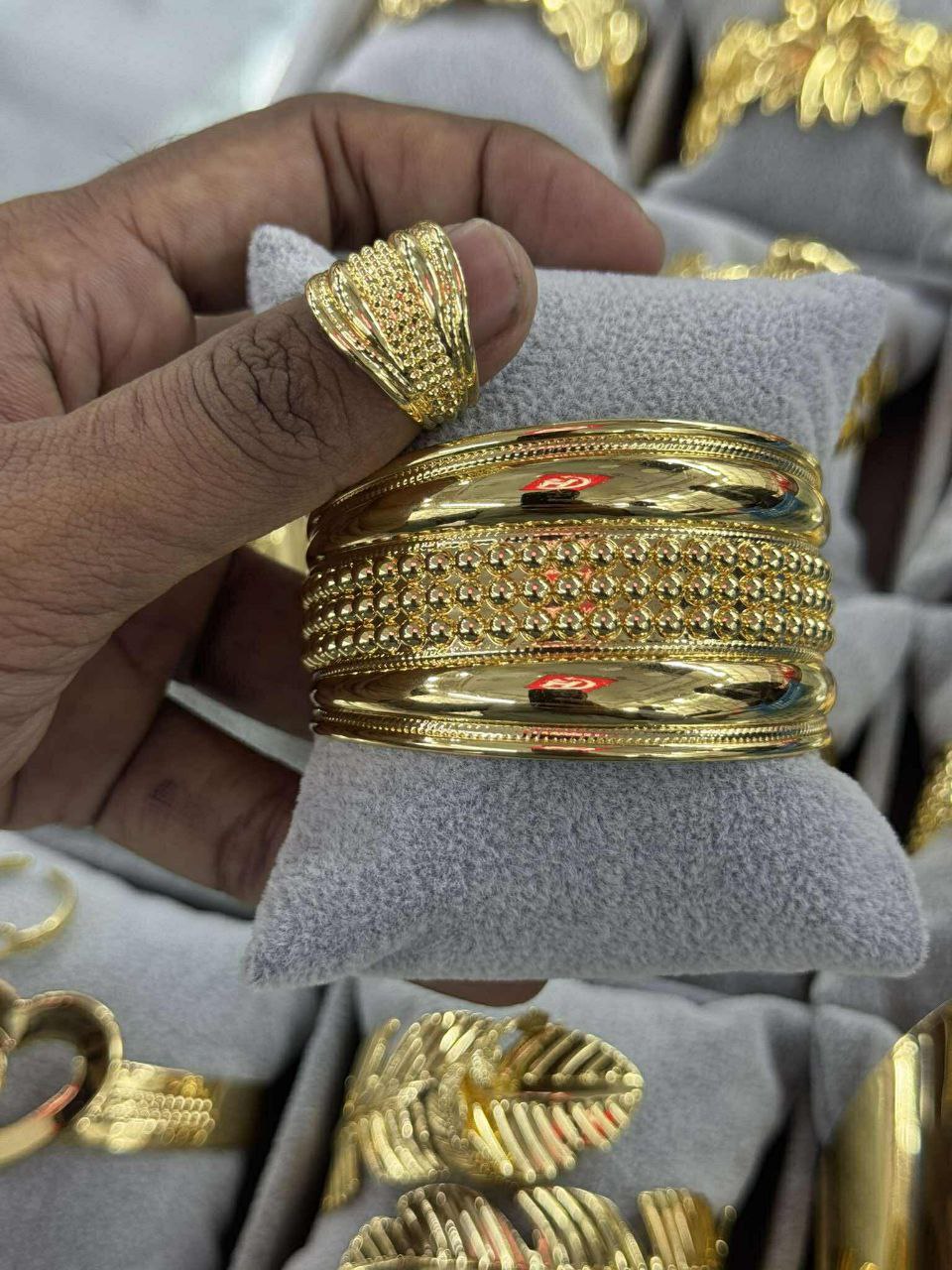Metal Bracelet with Ring