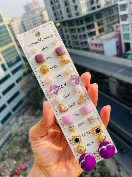 12 Month Ear Ring Set