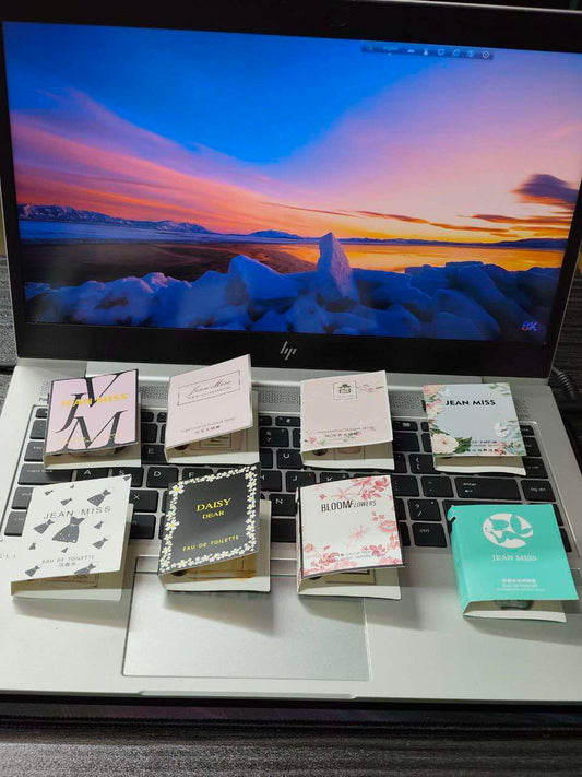 Fancy printed high-grade fragrance sample cards for glass vial packaging Pocket Perfume For Man &amp; Woman