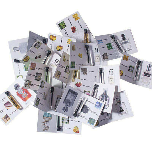 Fancy printed high-grade fragrance sample cards for glass vial packaging Pocket Perfume For Man &amp; Woman
