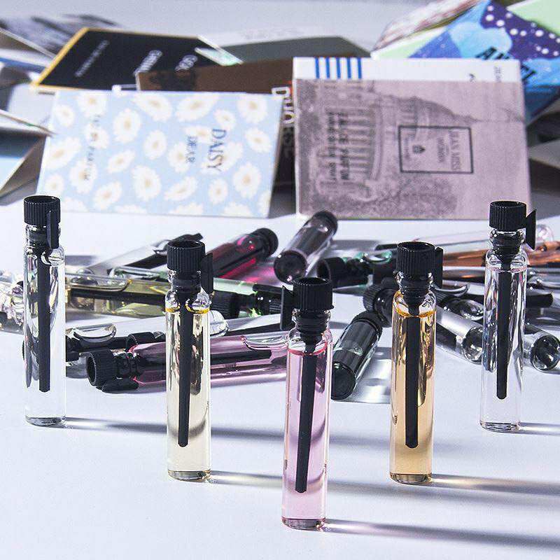 Fancy printed high-grade fragrance sample cards for glass vial packaging Pocket Perfume For Man &amp; Woman