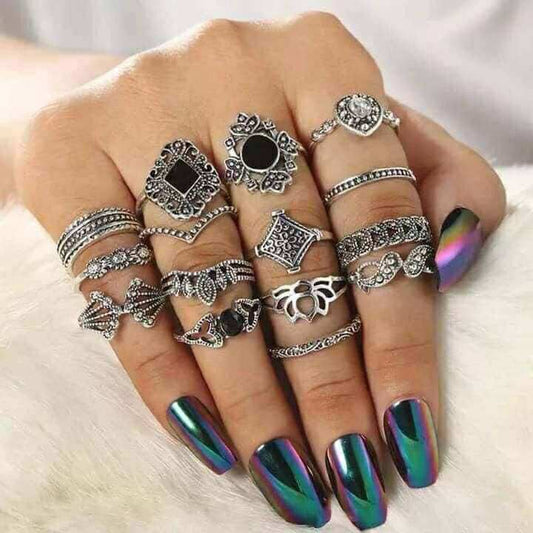 15 Pcs Finger Ring Set