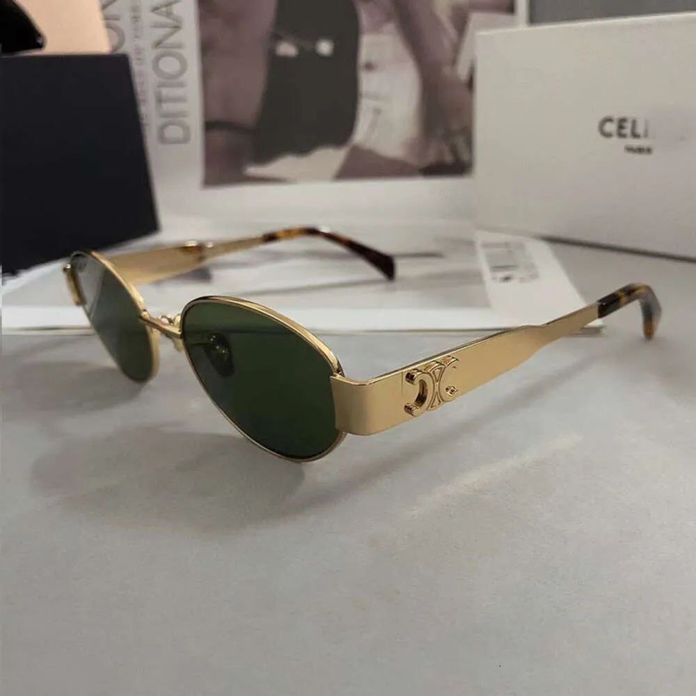 Oval Sunglasses for Women with logo(18k Printed)