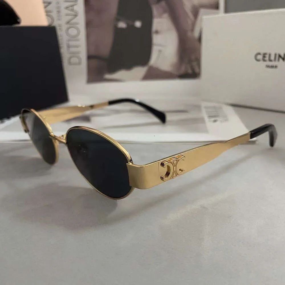 Oval Sunglasses for Women with logo(18k Printed)