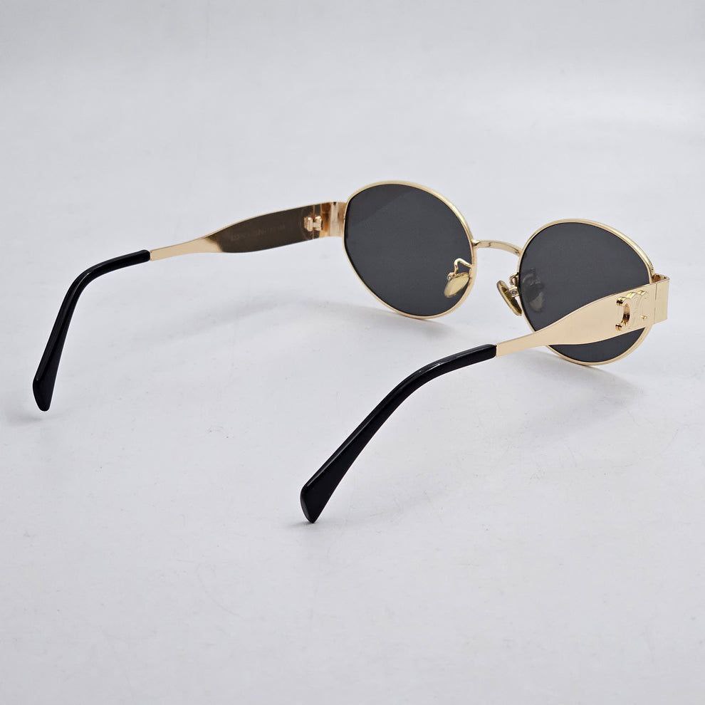 Oval Sunglasses for Women with logo(18k Printed)