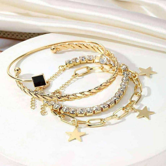 4Pcs Star Bracelets Set