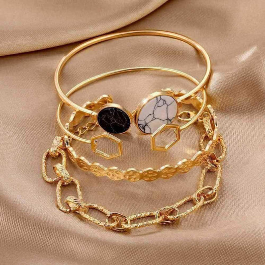 Geometric Shape Bracelet Set