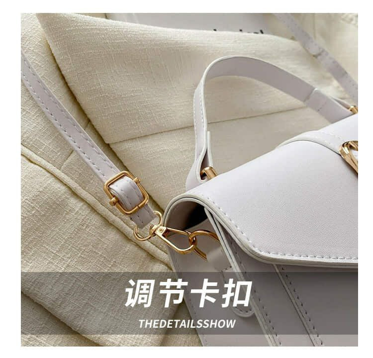 Minimalist Crossbody Bag with Top Handle and Flap