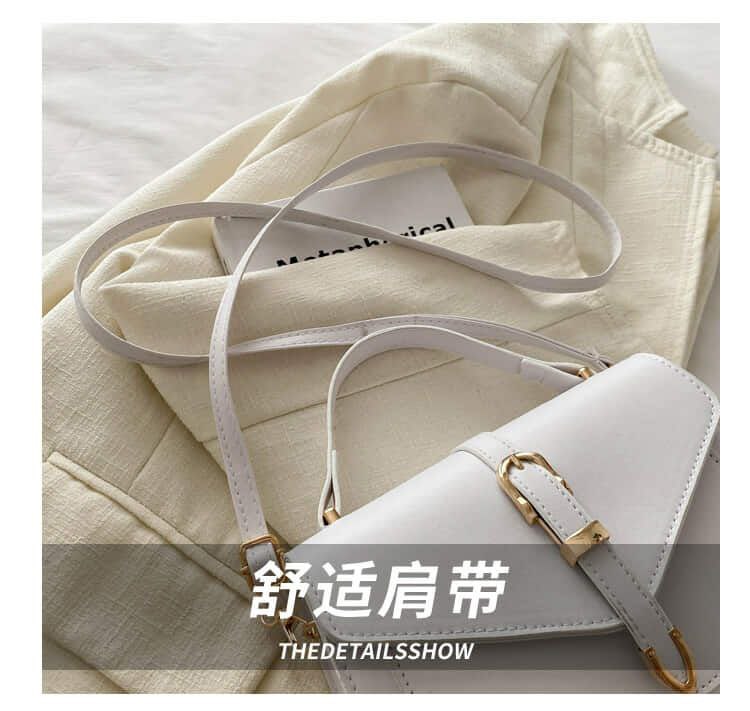 Minimalist Crossbody Bag with Top Handle and Flap