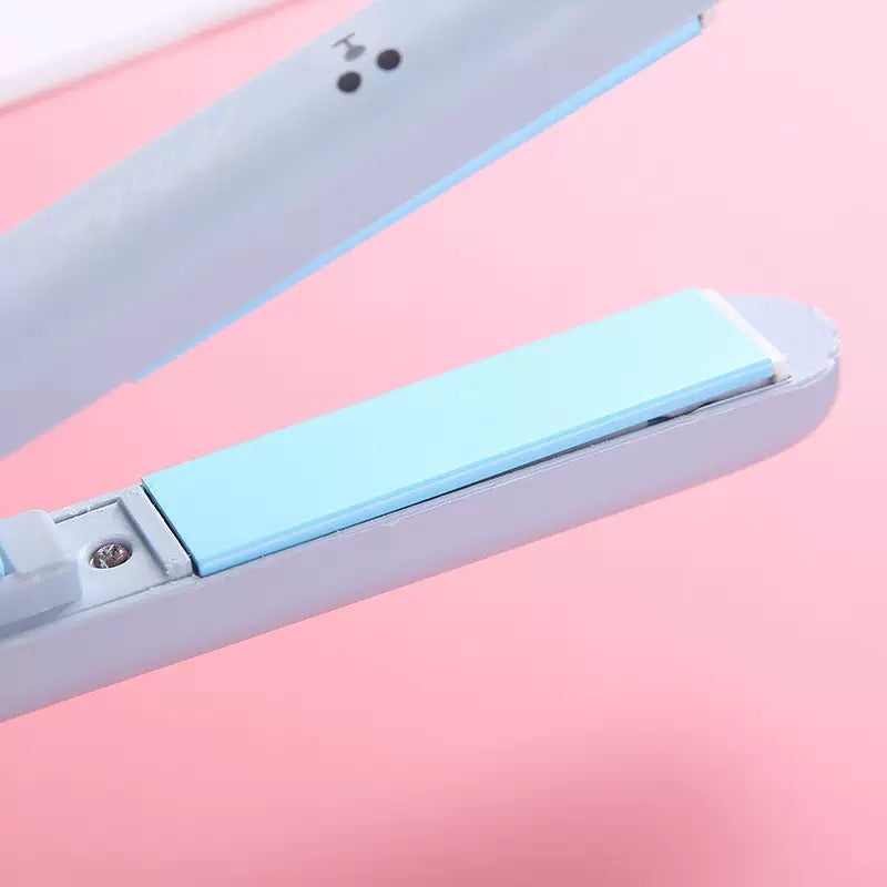 Mini Portable Ceramic Hair Straightener (মিনি পোর্টেবল সিরামিক হেয়ার স্ট্রেইটনার) - পিংক/পার্পল