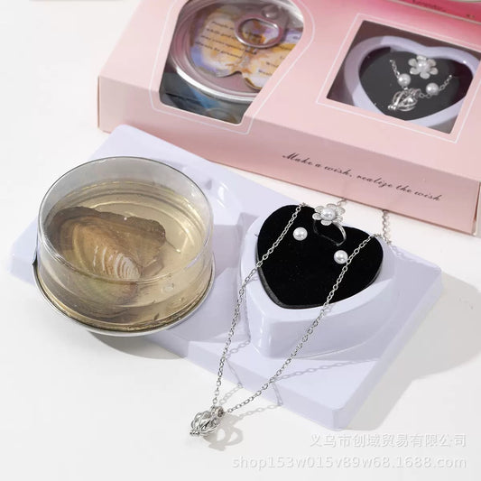 Wish Pearl Necklace with Earring Set