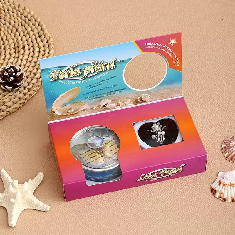 Wish Pearl Necklace With Ear Ring Set