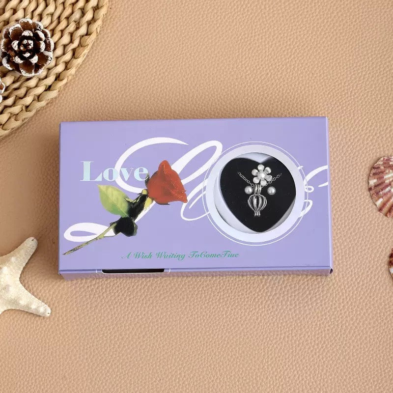 Wish Pearl Necklace With Ear Ring Set