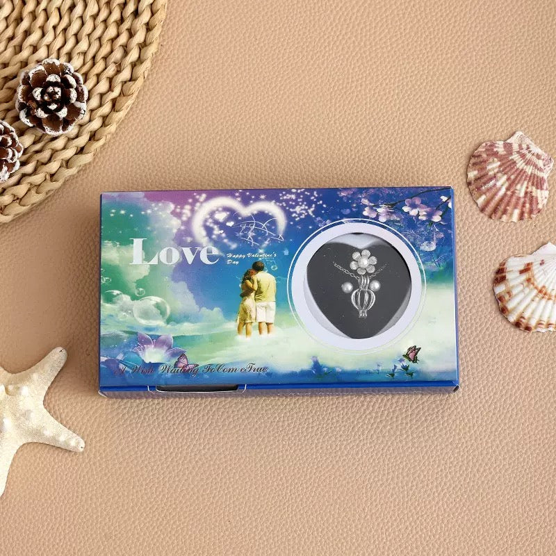 Wish Pearl Necklace With Ear Ring Set