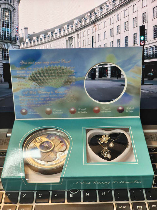 Oyester Pearl Necklace With Ear Ring Set