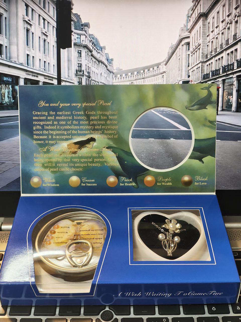 Oyester Pearl Necklace With Ear Ring Set