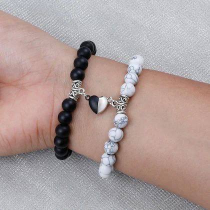Glass Beads Couple Bracelet Set