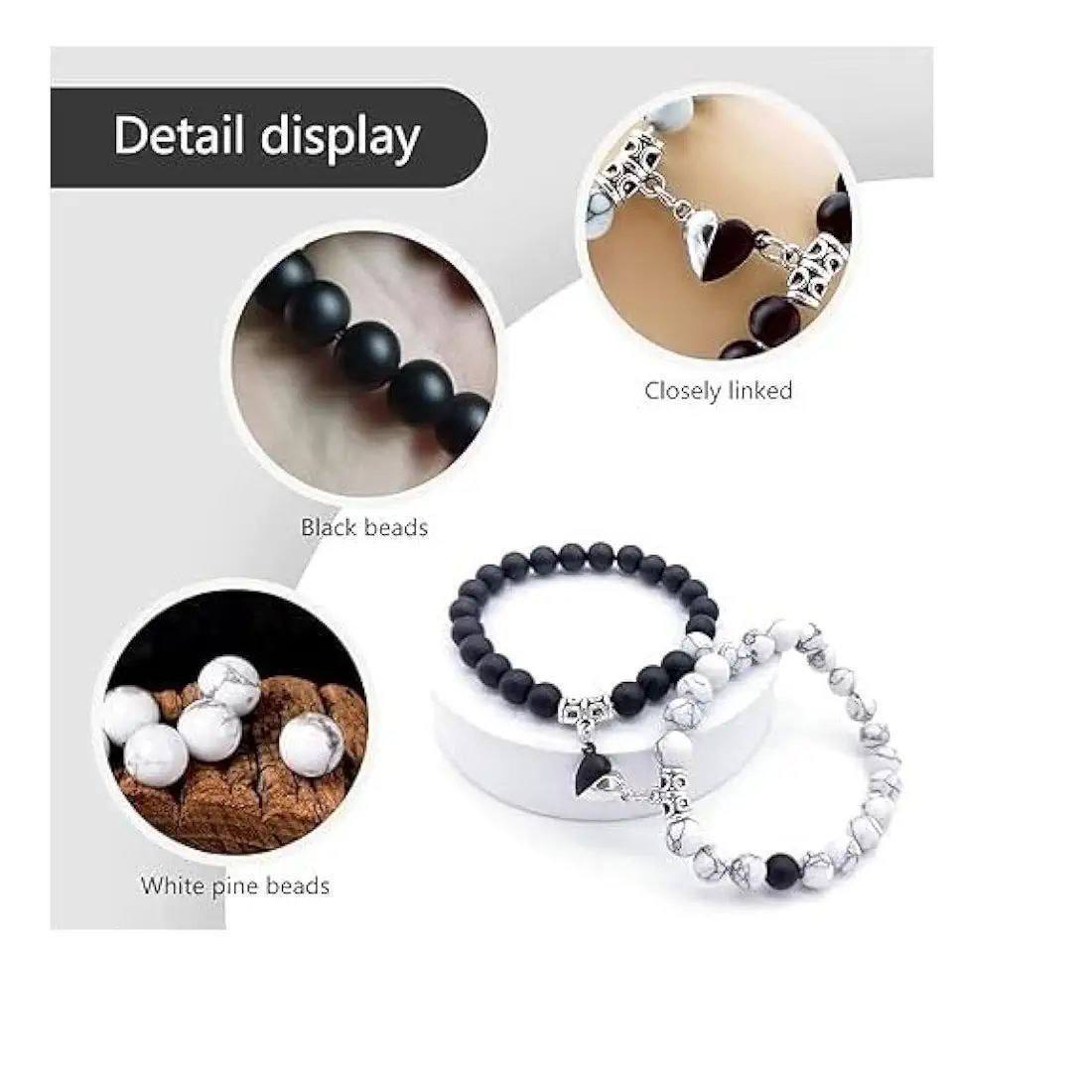 Glass Beads Couple Bracelet Set