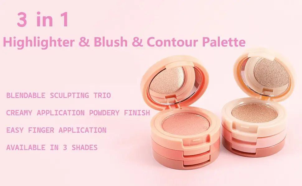 Miss Lara Shimmer Matte 3 in 1 Blush Highlighter