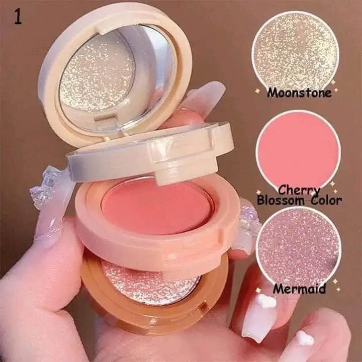 Miss Lara Shimmer Matte 3 in 1 Blush Highlighter