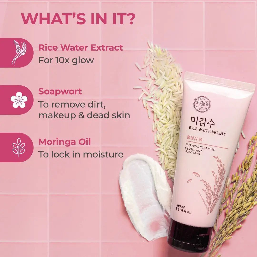 The Face Shop Rice Water Bright Cleansing Foam