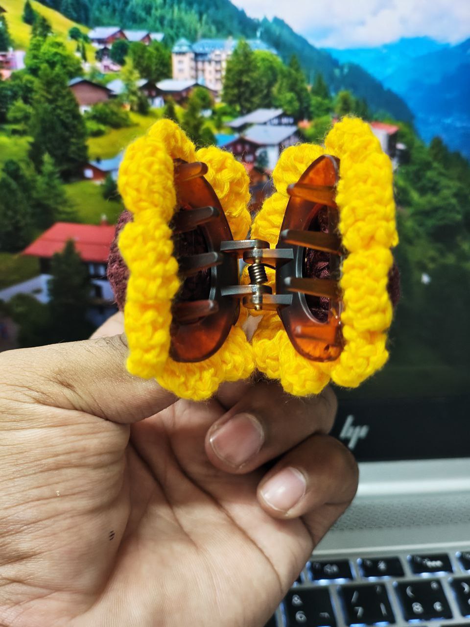 Sunflower hair clips