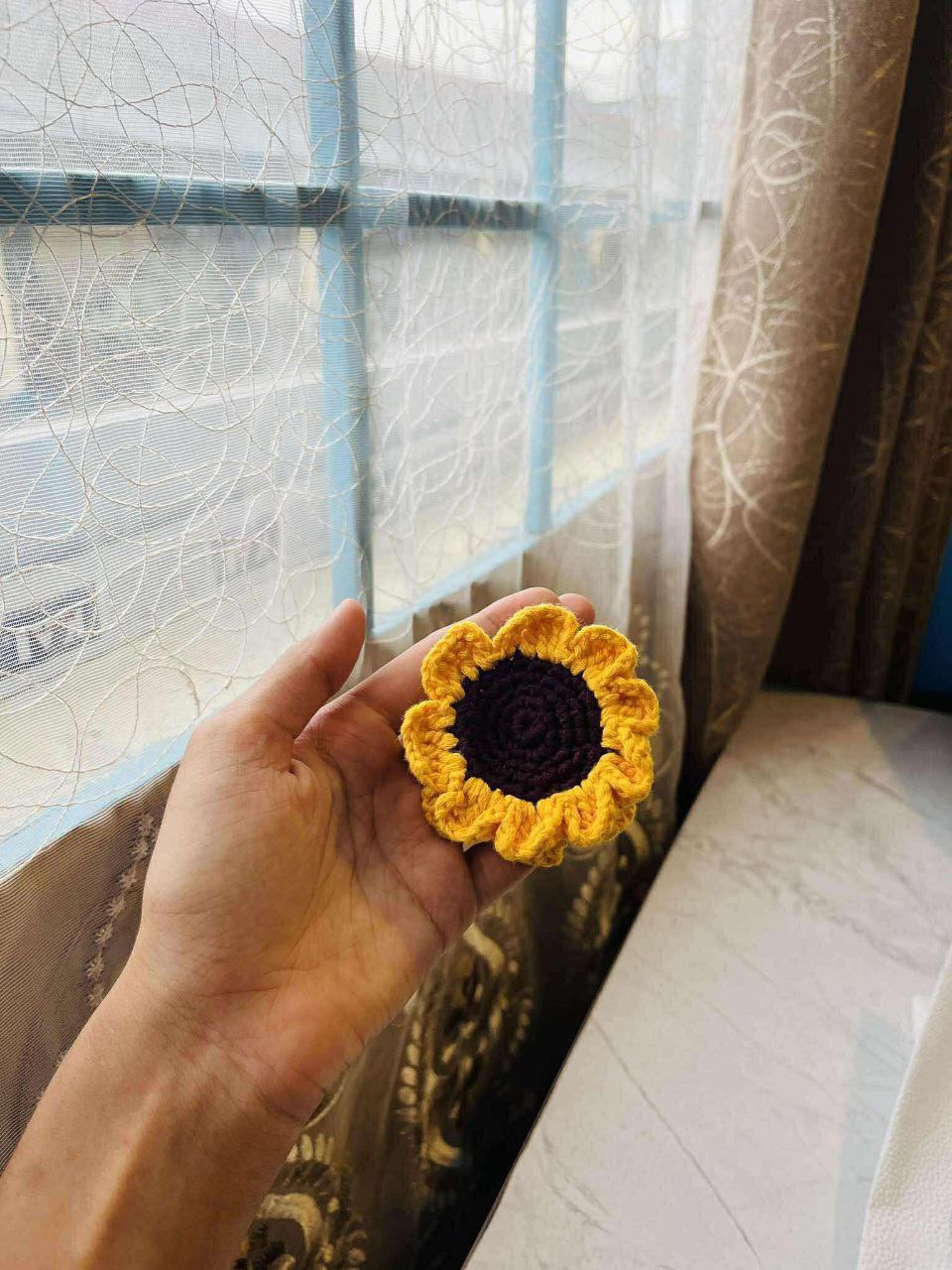 Sunflower hair clips