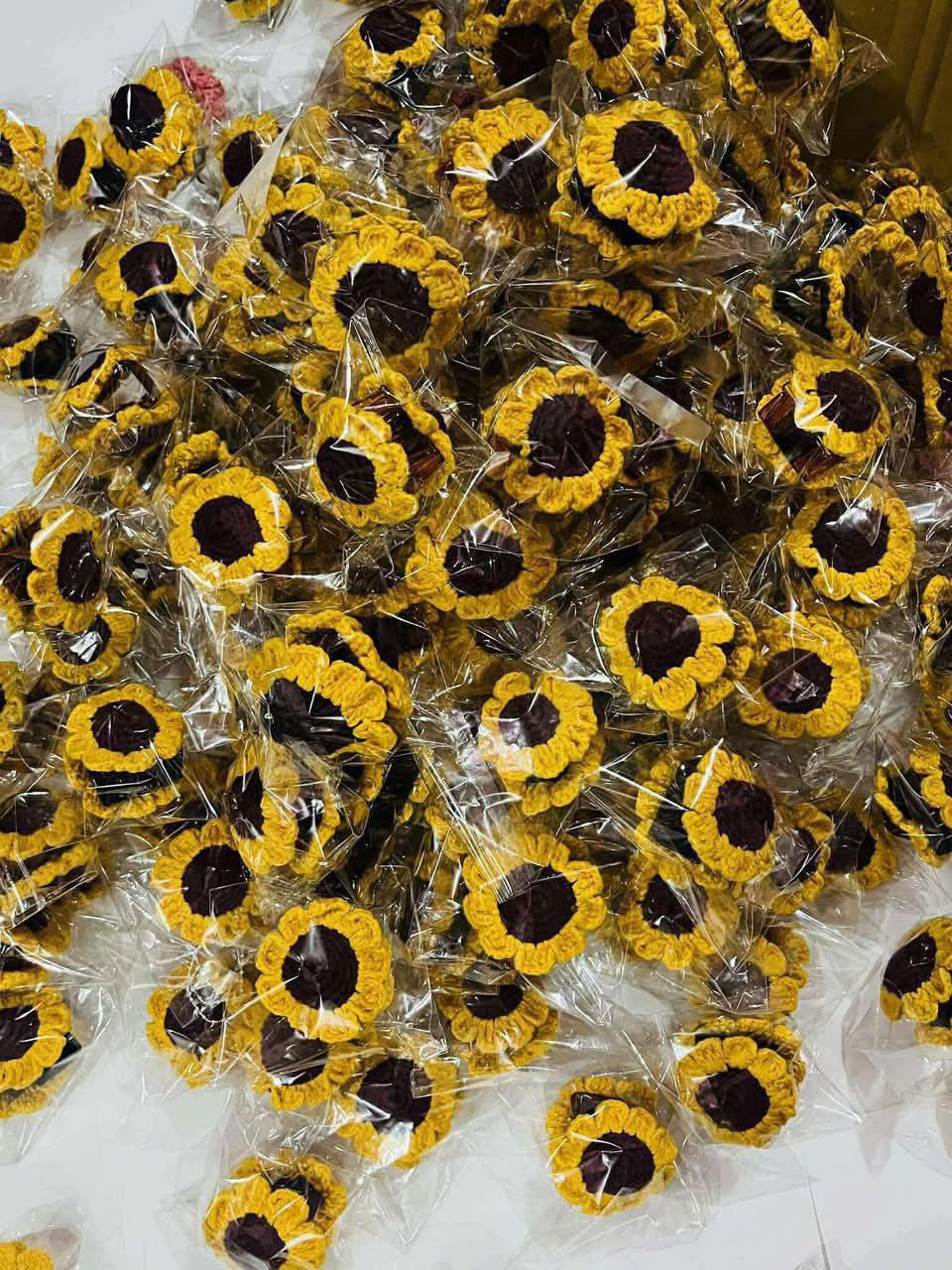 Sunflower hair clips