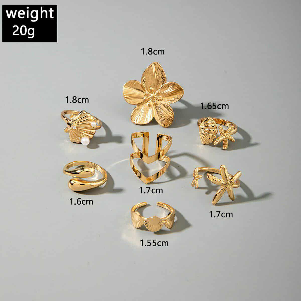 Punk Exaggerated Metal Rings