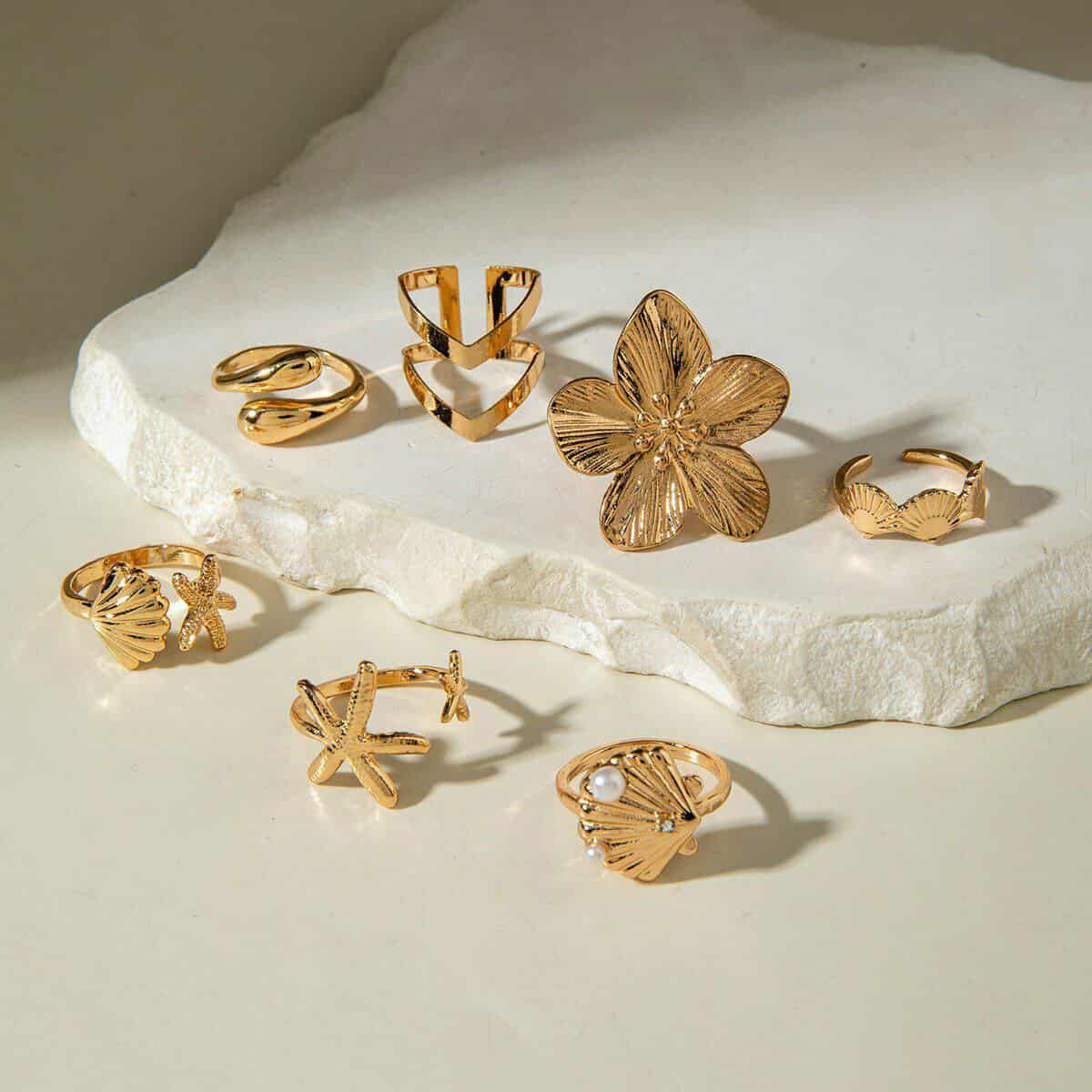 Punk Exaggerated Metal Rings